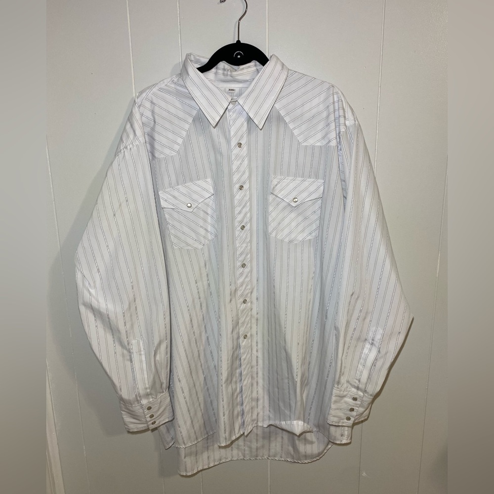 XXL Corral West Ranchwear Long Sleeve Pearl Snap Button Down
